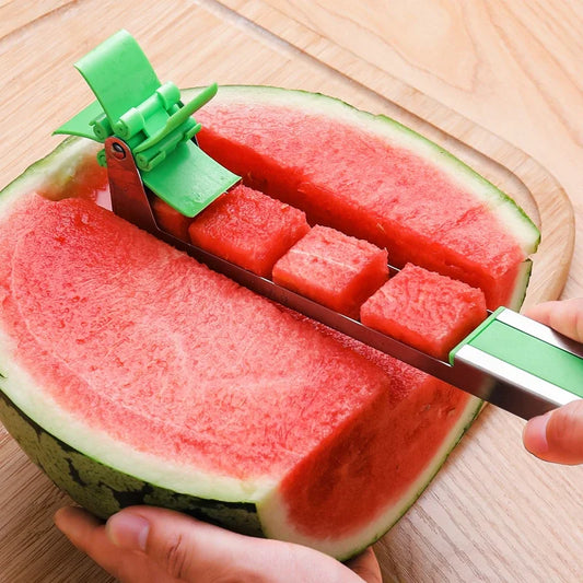 New Watermelon Cutter Stainless Steel Windmill Design Cut Watermelon Kitchen Gadgets Salad Fruit Slicer Cutter Tool